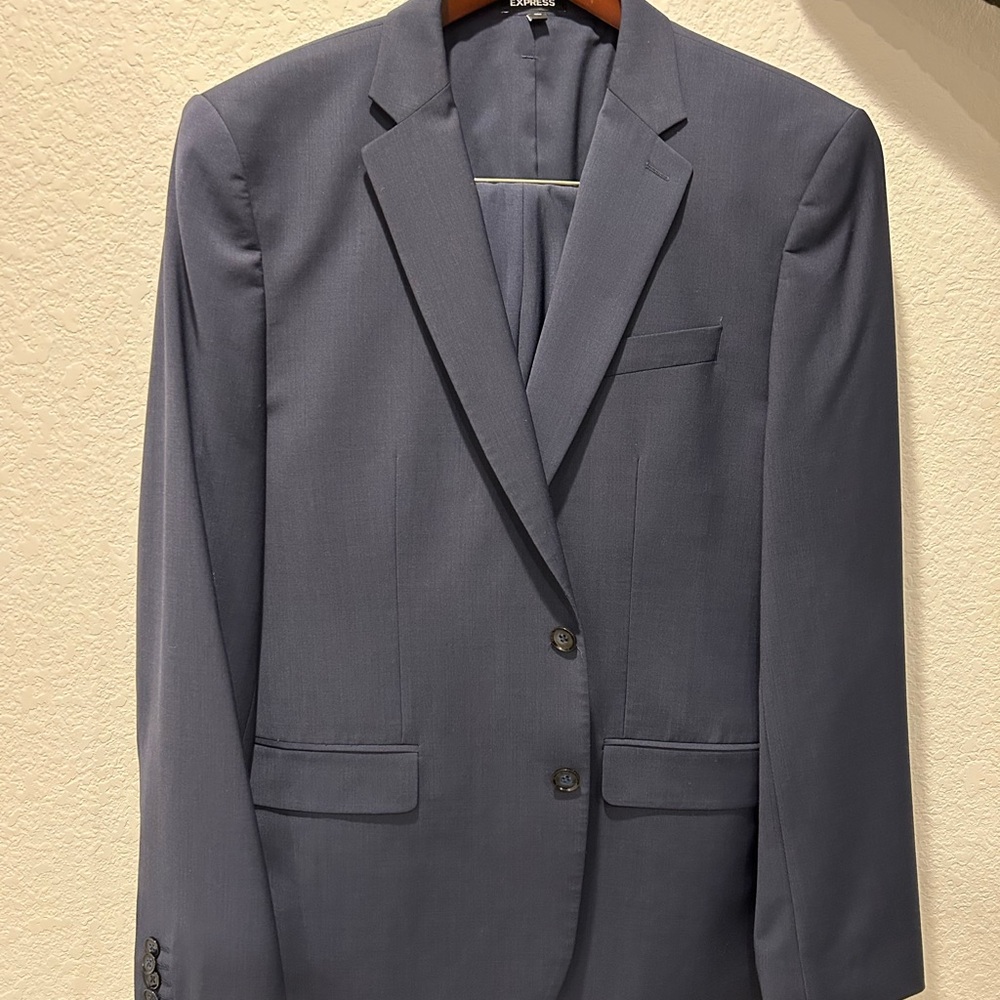 Express Men's extra slim navy suit set